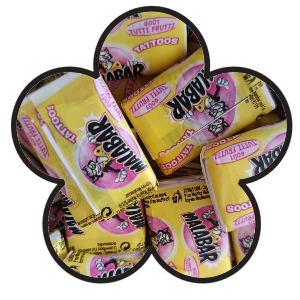 Chewing-gum Malabar et son tatouage mystère (à l'unité)